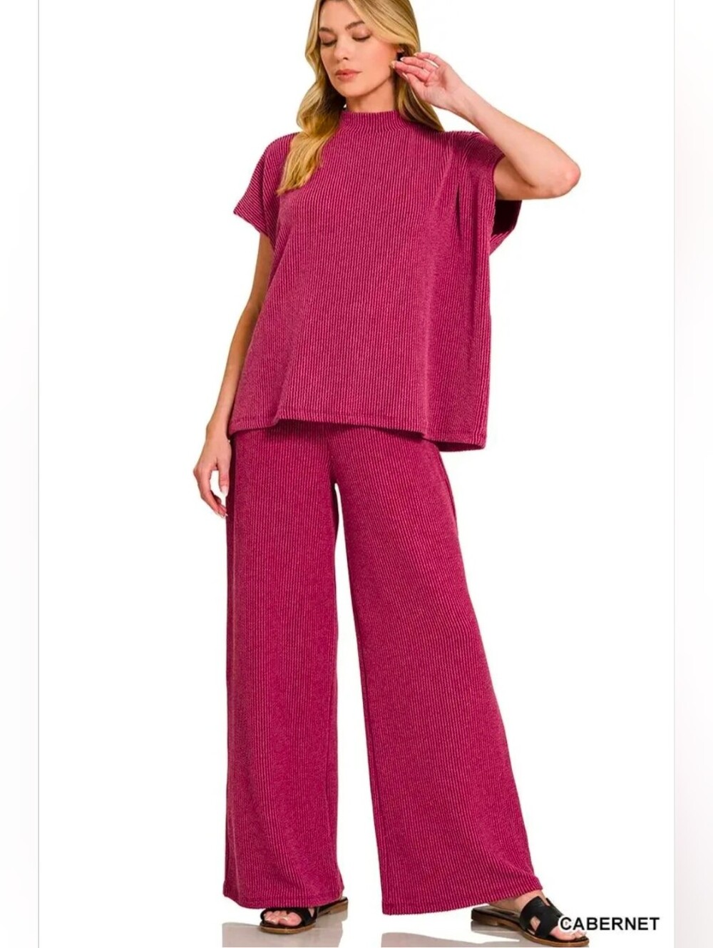Zenana sz L Cozy Knit Set